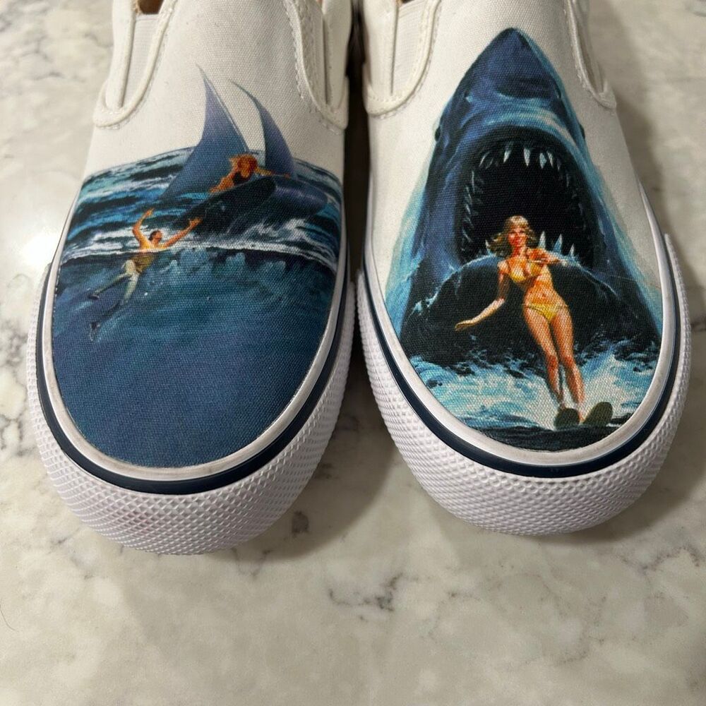 Sperry x JAWS Beach Closed Shark Slip-On Shoes Men's 7.5 Limited Edition - Picture 3 of 10